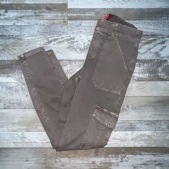 Spanx Women's Twill Skinny Pants Cargo Pockets Size S Petite - Picture 2 of 6